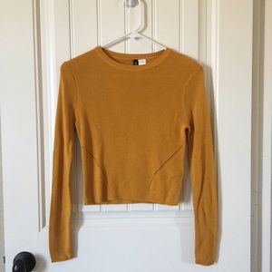 H&M Divided Yellow Long Sleeve Top